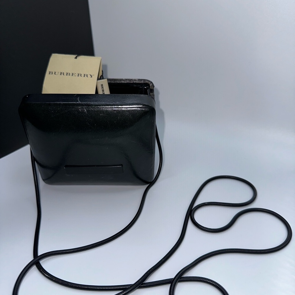 Authentic Burberry "Brockwell" Micro Card Case on Chain - Dark Racing Green - Picture 12 of 12